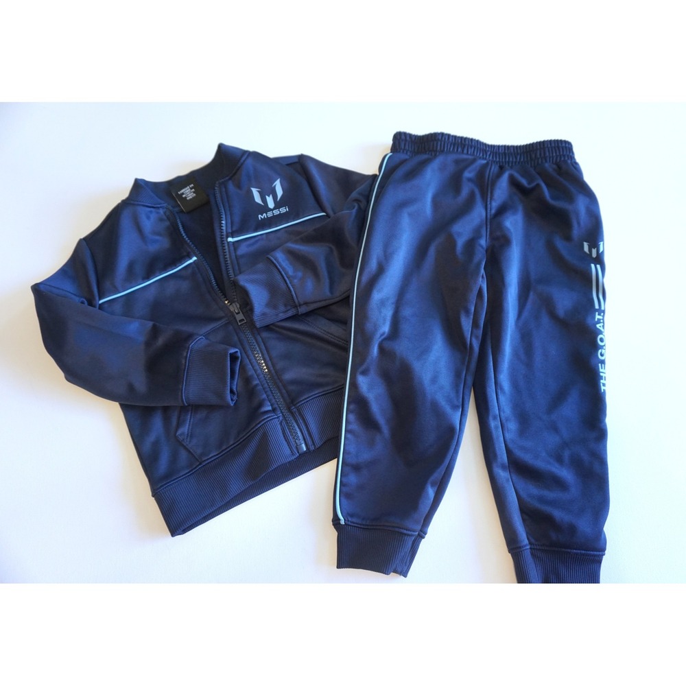 Messi Collection Kids Navy Blue Tracksuit Set Jacket and Pants 2T THE G.O.A.T.